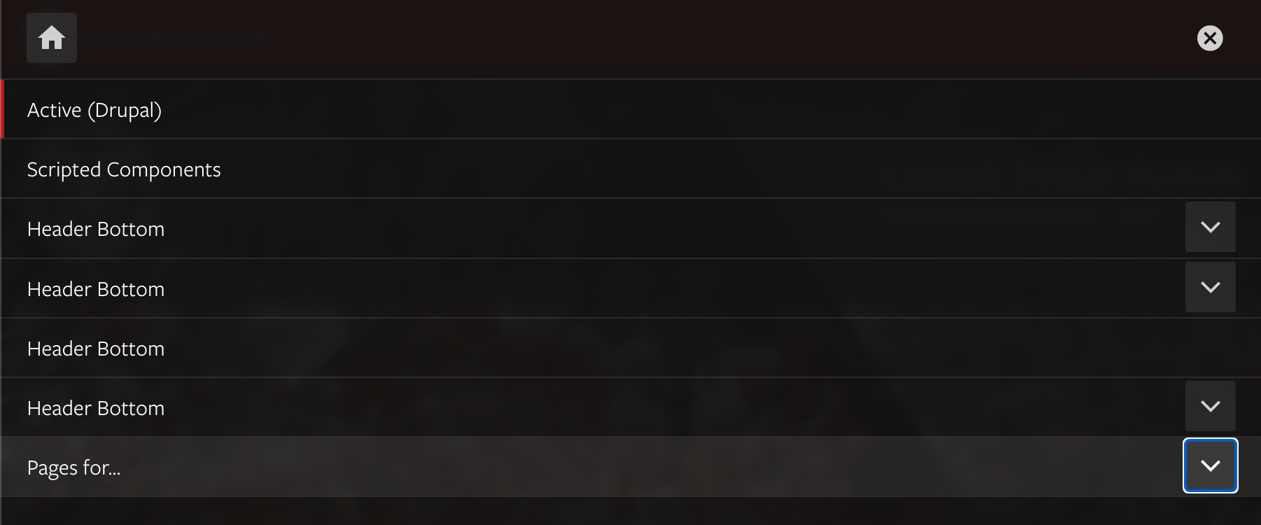 Visual demonstration of the mobile main navigation.